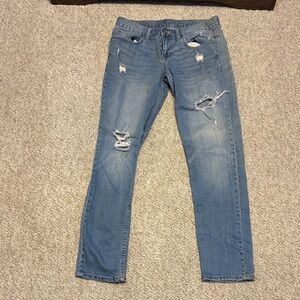 Aeropostale Distressed Light Denim “Kylie Boyfriend” Jeans Size: 4